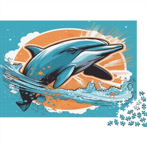 Delphin 1000 Teile Puzzle Für Erwachsene, Hochwertige Recycelbare MateriAußerirdische Und Druck Puzzlespiel, Familienspiel, Geschenk Für Liebhaber Oder Freunde Puzzel 1000pcs (75x50cm) von DFURNIOPE