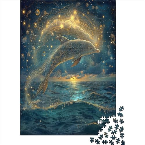 Delphin Puzzlespiel 1000 Teile, Puzzle Erwachsene 1000 Teile, Impossible Puzzle GesKükenlichkeitsspiel Für Die Ganze Familie, Puzzle Erwachsene 1000 Teile Puzzel 1000pcs (75x50cm) von DFURNIOPE