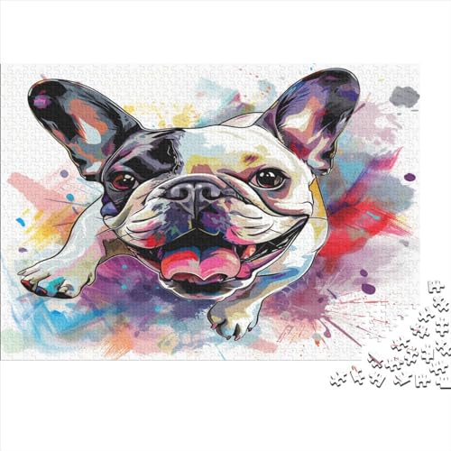 French BullHund 1000 Teile Puzzle, Puzzles Für Erwachsene, 1000 Teile Puzzlespiel Für Jugendliche & Erwachsene Puzzlespiel Puzzel 1000pcs (75x50cm) von DFURNIOPE