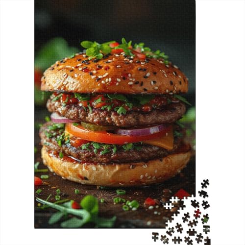 Hamburger 1000 Stück Puzzle Für Erwachsene 1000 Stück Puzzle Für Erwachsene-Crazy Süßigkeiten-1000 Stück Puzzle Große Puzzles Kinder Lernspiel Spielzeug Geschenk Puzzel 1000pcs (75x50 von DFURNIOPE