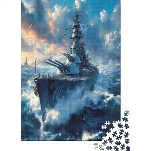 Kriegsschiff Puzzle 1000 Teile Puzzle Für Erwachsene Und Kinder Ab 14 Jahren Puzzel 1000pcs (75x50cm) von DFURNIOPE