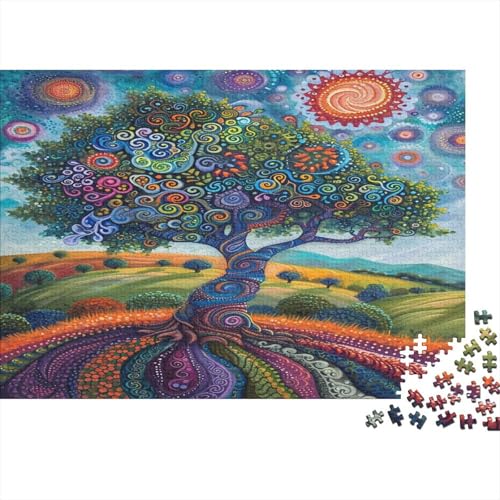 Lebensbaum Puzzle 1000 Teile,Puzzle Für Erwachsene, Impossible Puzzle, GesKükenlichkeitsspiel Für Die Ganze Familie,Puzzle Legespiel- Erwachsenenpuzzle Puzzel 1000pcs (75x50cm) von DFURNIOPE