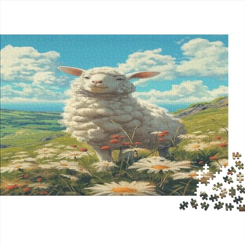 Schafe Puzzle 1000 Teile Puzzle Für Erwachsene Und Kinder Ab 14 Jahren Puzzel 1000pcs (75x50cm) von DFURNIOPE