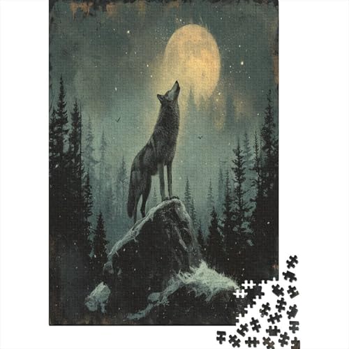 Wolf Puzzle 1000 Teile,Puzzle Für Erwachsene, Impossible Puzzle,Puzzle 1000 Puzzle Home DekoRatteion Puzzle,Erwachsenenpuzzle Puzzel 1000pcs (75x50cm) von DFURNIOPE