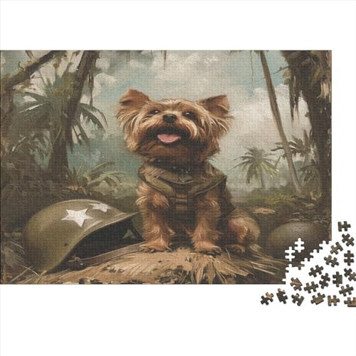 Yorkshire Terrier Puzzlespiel 1000 Teile Erwachsene -Puzzle 1000 Stück Spiel Puzzles Für Erwachsene Kinder Puzzle Erwachsenen Puzzlespiel Puzzel 1000pcs (75x50cm) von DFURNIOPE