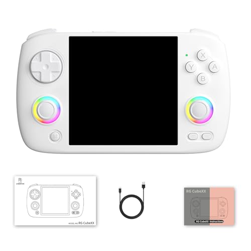 Kids Game Console RG CubeXX Retro Handheld Gaming Console 8 Hours Long Standy Time Game Playing Machine, Linux 64-Bit Portable 3.95 Inch Screen Game Playing Device White von DFZHiuat