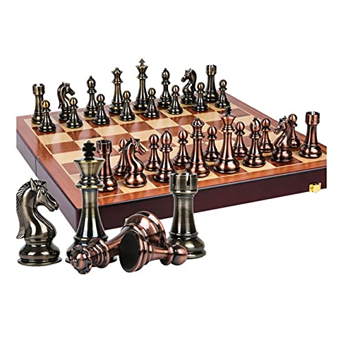 Schachbrett Holz Schachset Spiel Tragbares Spiel Internationales Schach Hochwertiges Faltschachbrett Schachfiguren Internationale Schachfiguren von DGFGNHGJNHWTKJM