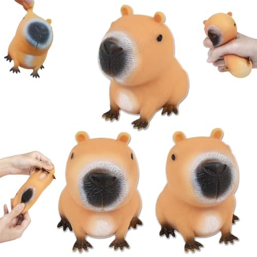 4 Stück Capybara Anti Stress Spielzeug, Neues Capybara Quetsch Spielzeug, Stress Squeeze Spielzeug Squeeze Ball, Lustig Squishy Squeeze Spielzeug Geschenke für Kinder Erwachsene von DGTSYAL