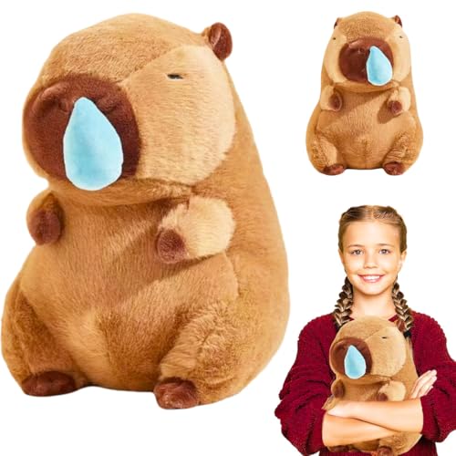 DGTSYAL Capybara Plüschtier, Meerschweinchen Kuscheltier, Wasserschwein Kuscheltier, Kawaii Capybara Plüsch Kissen Spielzeug, für Home Deko Mädchen und Jungen Geburtstag Geschenk (23cm) von DGTSYAL