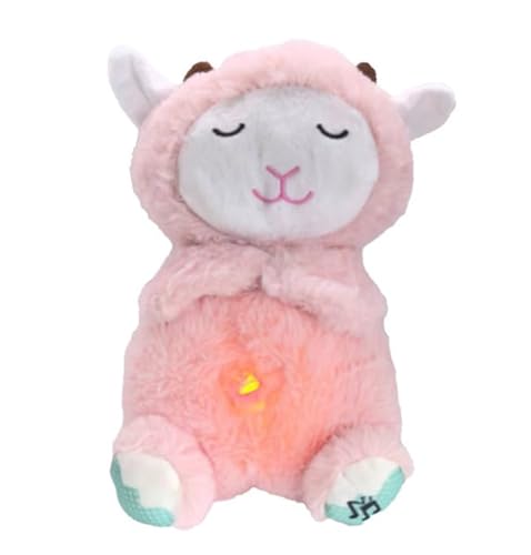 DGTSYAL Schlummer Koala Kuscheltier, Sheep Schlummer Kuscheltier, Koala Plüschtier Schlummer Otter Kuscheltier mit Atembewegung und Musik Schlummer Teddy Kuscheltier Geschenke Pink von DGTSYAL