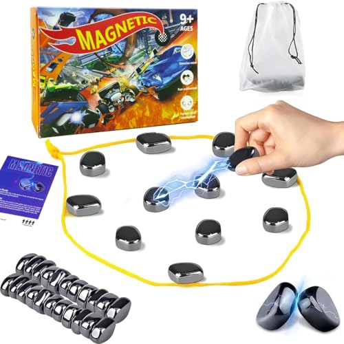 Magnet Spiel, Magnetspiel, Racing Car Magnetisches Schachspiel, Tisch Schach Pädagogisches Magnetisches Steinbrettspiel Puzzle Tragbares Schachbrett Für Familientreffen Camping(Auto) von DGTSYAL