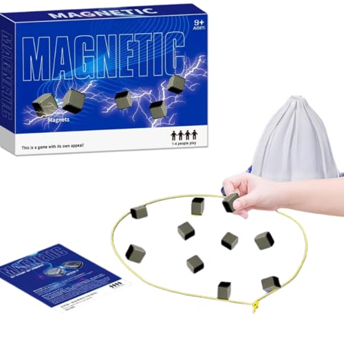 Magnetspiel, Schach Magnetisch, Puzzle Checkers Spiel-Reisen Schach Magnetisch, Magnet Schach Tischspiele, Tragbares Schachbrett-Party Für Familientreffen (20- Quadrat Magnete) von DGTSYAL