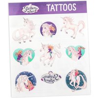 Einhorn Sternenschweif Tattoobogen mit 9 temporären Tattoos von DH Konzept GmbH