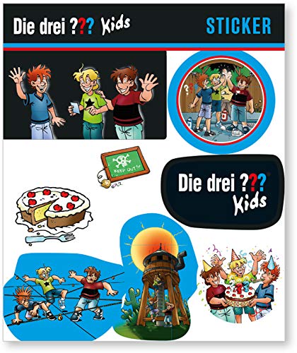 DH-Konzept 8-TLG. Aufkleber-Set * DIE DREI ??? Kids * als Mitgebsel oder Geschenk | 3 Fragezeichen Detektive Bilder Kinder Kindergeburtstag Geburtstag Basteln von DH-Konzept