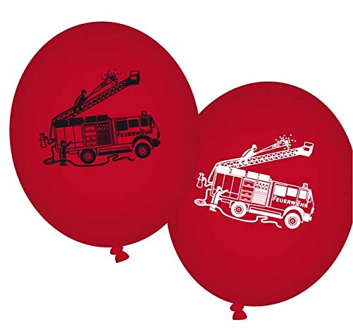 DH-Konzept Feuerwehr-Ballons 8St. Rot, Feuerwehrzweck, Kinder von DH-Konzept