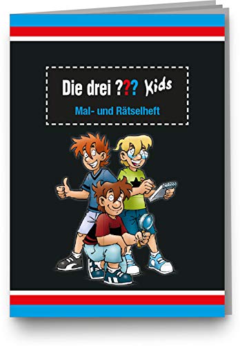 DH-Konzept Mal- und Rätselheft * DIE DREI ??? Kids * mit 12 Seiten in DIN A6 | perfekt als Mitgebsel oder Geschenk | Malbuch Detektiv Detektive Malen Malblock Kinder Fragezeichen von DH-Konzept