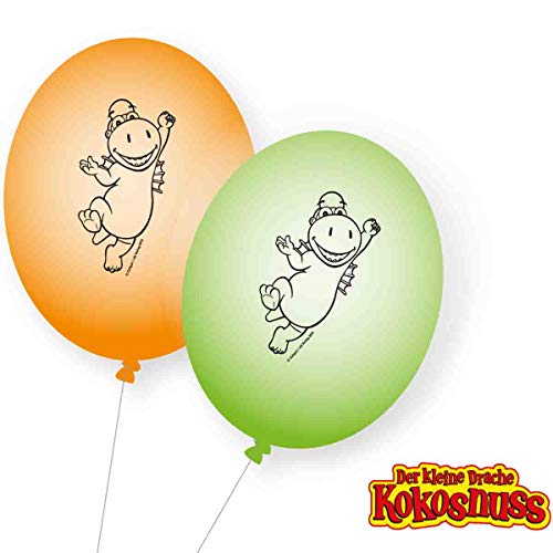 DH-Konzept: 8 Luftballons * DER KLEINE Drache Kokosnuss * fals Deko ür Kinderparty und Kindergeburtstag | Kinder Ballons Party Set von DH-Konzept