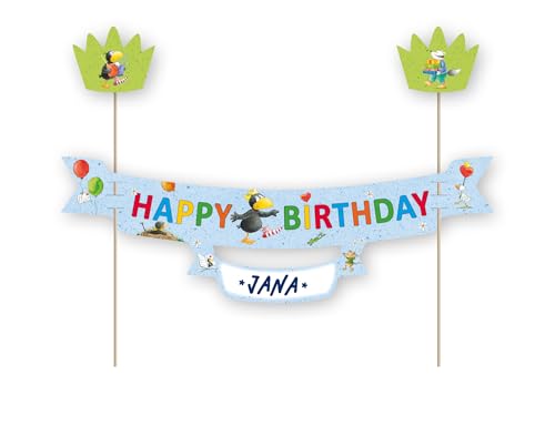 Tortenbanner * DER KLEINE RABE SOCKE * als Deko als Kuchen und Torten | 23x20cm, mit Krone und Namensschild | für Kindergeburtstag Kinderparty Kinder Geburtstag Party Kuchenbanner Tortenbanner * DER KLEINE RABE SOCKE * als Deko als Kuchen und Torten | 23x20cm, mit Krone und Namensschild | für Kindergeburtstag Kinderparty Kinder Geburtstag Party Kuchenbanner von DH-Konzept