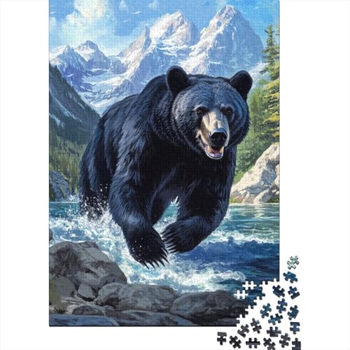 Bär 1000 Stück Puzzles Für Erwachsene Stress Abbauen Familien-Puzzlespiel Mit Poster in 1000- Puzzle Lernspiel Spielzeug Geschenk Puzzel 1000pcs (75x50cm) von DHBANEIOK