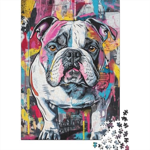 Bulldog 1000 Stück Puzzles Für Erwachsene Stress Abbauen Familien-Puzzlespiel Mit Poster in 1000- Puzzle Lernspiel Spielzeug Geschenk Puzzel 1000pcs (75x50cm) von DHBANEIOK