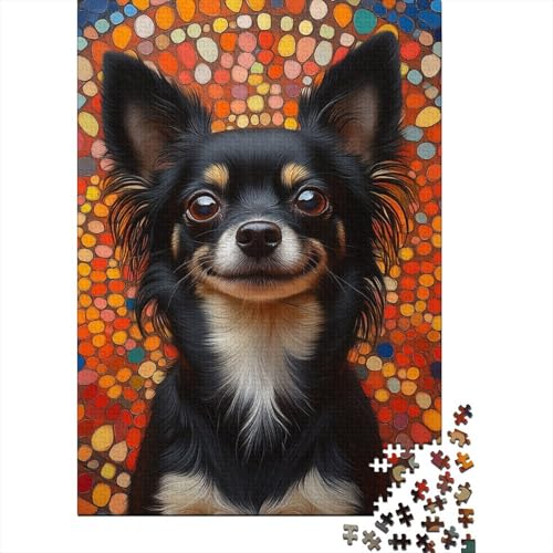 Chihuahua 1000 Stück Puzzles Für Erwachsene Stress Abbauen Familien-Puzzlespiel 1000-teiliges Puzzle Lernspiel Spielzeug Geschenk Puzzel 1000pcs (75x50cm) von DHBANEIOK