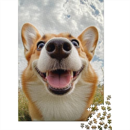 Corgi 1000 Stück Puzzles Für Erwachsene Stress Abbauen Familien-Puzzlespiel Mit Poster in 1000- Puzzle Lernspiel Spielzeug Geschenk Puzzel 1000pcs (75x50cm) von DHBANEIOK