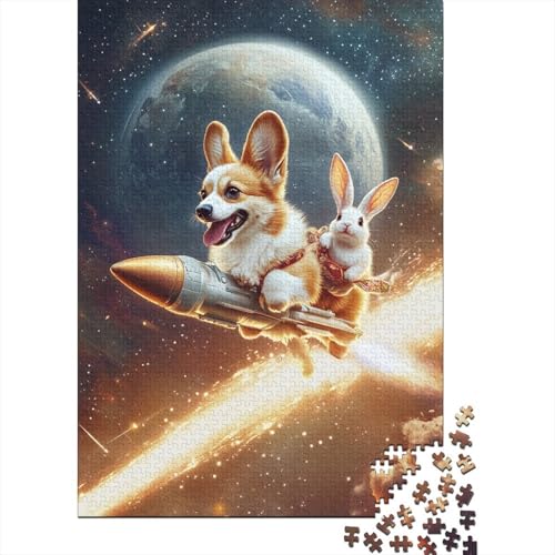 Corgi Puzzle 1000 Teile,Puzzle Für Erwachsene, Impossible Puzzle, Geschicklichkeitsspiel Für Die Ganze Familie,Puzzle Legespiel- Erwachsenenpuzzle Puzzel 1000pcs (75x50cm) von DHBANEIOK