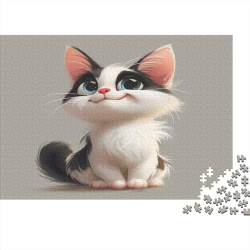 Cute Kat Puzzle 1000 Teile,Puzzle Für Erwachsene, Impossible Puzzle,Puzzle Farbenfrohes Legespiel,GesKükenlichkeitsspiel Für Die Ganze Familie Puzzel 1000pcs (75x50cm) von DHBANEIOK