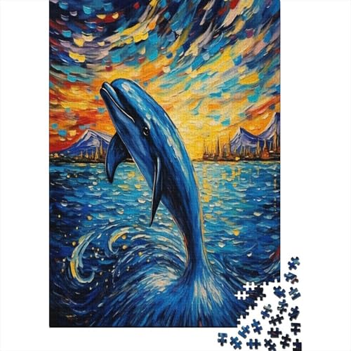 Delphin 1000 Stück Puzzles Für Erwachsene Teenager Stress Abbauen Familien-Puzzlespiel 1000-teiliges Puzzle Kinder Lernspiel Spielzeug Geschenk Puzzel 1000pcs (75x50cm) von DHBANEIOK