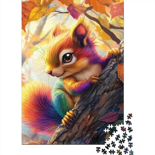 Eichhörnchen 1000 Stück Puzzles Für Erwachsene Stress Abbauen Familien-Puzzlespiel 1000-teiliges Puzzle Lernspiel Spielzeug Geschenk Puzzel 1000pcs (75x50cm) von DHBANEIOK