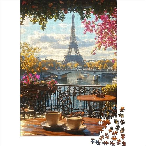 Eiffelturm 1000 Stück Puzzles Für Erwachsene Stress Abbauen Familien-Puzzlespiel Mit Poster in 1000- Puzzle Lernspiel Spielzeug Geschenk Puzzel 1000pcs (75x50cm) von DHBANEIOK