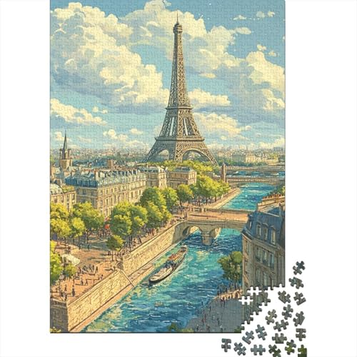 Eiffelturm Puzzle 1000 Teile,Puzzle Für Erwachsene, Impossible Puzzle, Geschicklichkeitsspiel Für Die Ganze Familie,Puzzle Legespiel- Erwachsenenpuzzle Puzzel 1000pcs (75x50cm) von DHBANEIOK