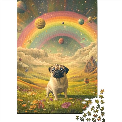 FRANZÖSISCHER BULLDONG Puzzle 1000 Teile,Puzzle Für Erwachsene, Impossible Puzzle,Puzzle Farbenfrohes Legespiel,Geschicklichkeitsspiel Für Die Ganze Familie Puzzel 1000pcs (75x50cm) von DHBANEIOK