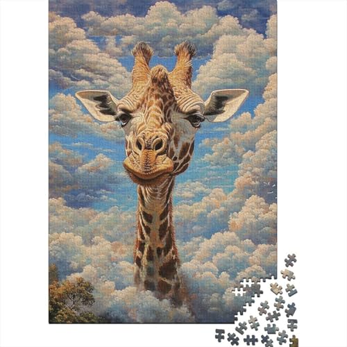 Giraffe 1000 Stück Puzzles Für Erwachsene Stress Abbauen Familien-Puzzlespiel 1000-teiliges Puzzle Lernspiel Spielzeug Geschenk Puzzel 1000pcs (75x50cm) von DHBANEIOK