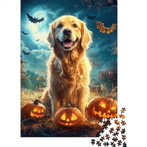 Golden Retriever 1000 Teile, Impossible Puzzle,Geschicklichkeitsspiel Für Die Ganze Familie, Erwachsenenpuzzle Puzzel 1000pcs (75x50cm) von DHBANEIOK