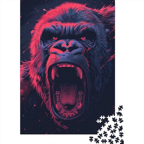 Gorilla Puzzle 1000 Teile Puzzle Erwachsene Schwieriges Schwer Puzzle Für Erwachsene Und Kinder Ab 14 Jahren Puzzel 1000pcs (75x50cm) von DHBANEIOK