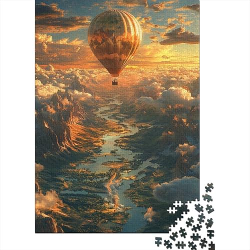 Heißluftballon 1000 Stück Puzzles Für Erwachsene Stress Abbauen Familien-Puzzlespiel 1000-teiliges Puzzle Lernspiel Spielzeug Geschenk Puzzel 1000pcs (75x50cm) von DHBANEIOK