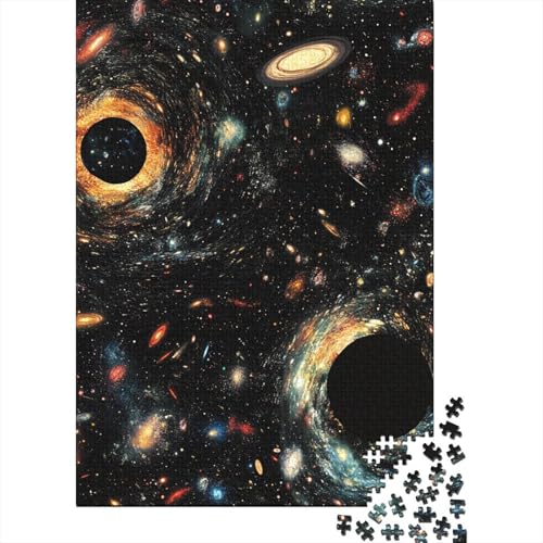 Kosmische Galaxie Puzzle 1000 Teile,für Erwachsene, Impossible Puzzle,farbenfrohes Legespiel,Geschicklichkeitsspiel Für Die Ganze Familie,Erwachsenenpuzzle Puzzel 1000pcs (75x50cm) von DHBANEIOK