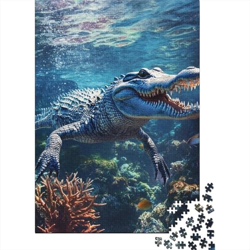 Krokodil 1000 Teile, Impossible Puzzle,Geschicklichkeitsspiel Für Die Ganze Familie, Erwachsenenpuzzle Puzzel 1000pcs (75x50cm) von DHBANEIOK