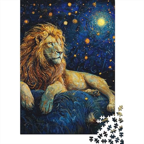 Löwe 1000 Stück Puzzles Für Erwachsene Stress Abbauen Familien-Puzzlespiel 1000-teiliges Puzzle Lernspiel Spielzeug Geschenk Puzzel 1000pcs (75x50cm) von DHBANEIOK