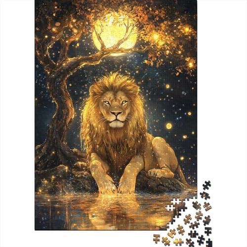 Löwe 1000 Stück Puzzles Für Erwachsene Stress Abbauen Familien-Puzzlespiel 1000-teiliges Puzzle Lernspiel Spielzeug Geschenk Puzzel 1000pcs (75x50cm) von DHBANEIOK