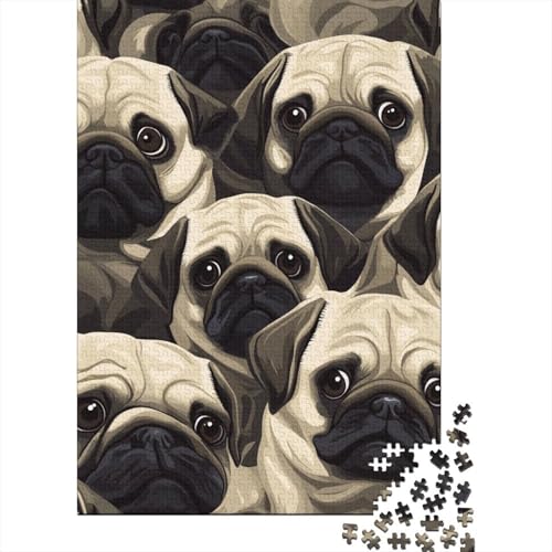 Mops Puzzle 1000 Teile,Puzzle Für Erwachsene, Impossible Puzzle, Geschicklichkeitsspiel Für Die Ganze Familie,Puzzle Legespiel- Erwachsenenpuzzle Puzzel 1000pcs (75x50cm) von DHBANEIOK