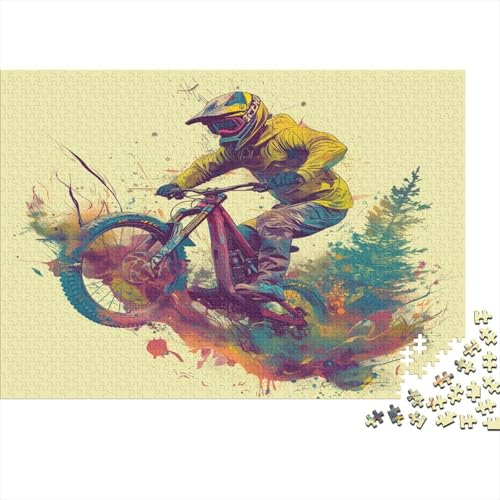 Mountainbike Puzzle 1000 Teile Für Erwachsene Und Kinder Ab 14 Jahren Für Stressabbauer Puzzel 1000pcs (75x50cm) von DHBANEIOK