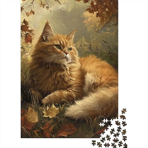 Norwegische Waldkatze Puzzle 1000 Teile,Puzzle Für Erwachsene, Impossible Puzzle, Geschicklichkeitsspiel Für Die Ganze Familie,Puzzle Legespiel- Erwachsenenpuzzle Puzzel 1000pcs (75x50cm) von DHBANEIOK