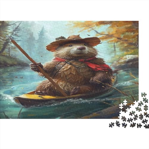 Otter 1000 Teile, Impossible Puzzle,GesKükenlichkeitsspiel Für Die Ganze Familie, Erwachsenenpuzzle Ab 14 Jahren Puzzel 1000pcs (75x50cm) von DHBANEIOK