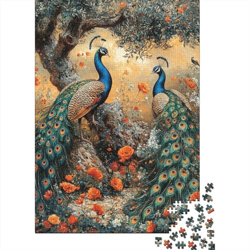 Pfau Puzzle 1000 Teile,Puzzle Für Erwachsene, Impossible Puzzle,Puzzle Farbenfrohes Legespiel,Geschicklichkeitsspiel Für Die Ganze Familie Puzzel 1000pcs (75x50cm) von DHBANEIOK