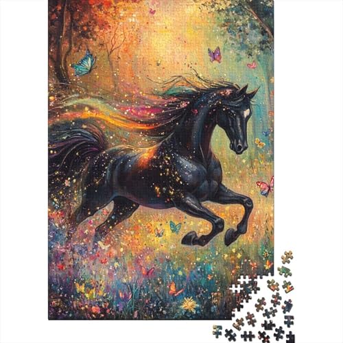 Pferd 1000 Stück Puzzles Für Erwachsene Stress Abbauen Familien-Puzzlespiel 1000-teiliges Puzzle Lernspiel Spielzeug Geschenk Puzzel 1000pcs (75x50cm) von DHBANEIOK