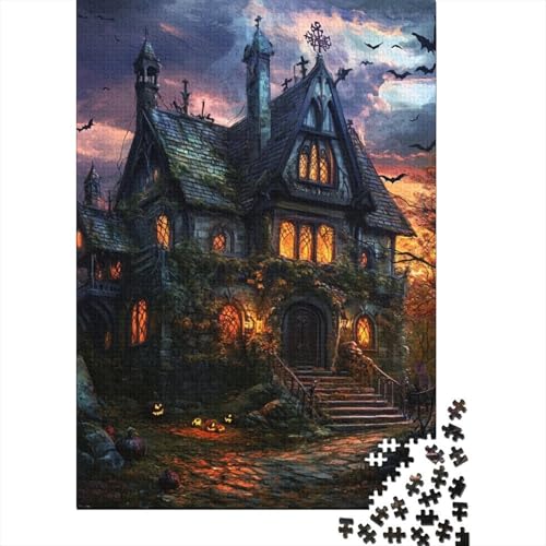 Schloss 1000 Stück Puzzles Für Erwachsene Stress Abbauen Familien-Puzzlespiel Mit Poster in 1000- Puzzle Lernspiel Spielzeug Geschenk Puzzel 1000pcs (75x50cm) von DHBANEIOK