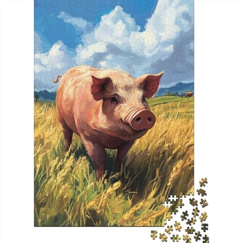 Schwein Puzzle 1000 Teile,Puzzle Für Erwachsene, Impossible Puzzle, Geschicklichkeitsspiel Für Die Ganze Familie,Puzzle Farbenfrohes,Puzzle-Geschenk,RaumdekoRatteion Puzzel 1000pcs (75x50cm) von DHBANEIOK