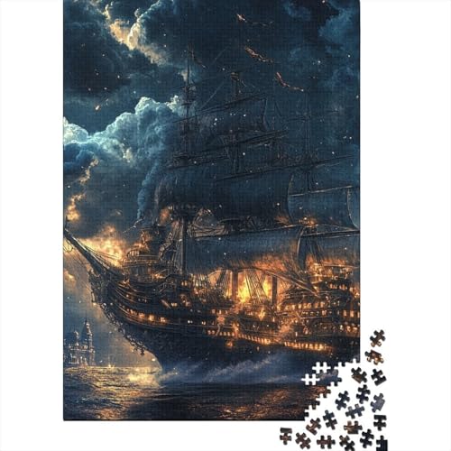 Segelboot 1000 Stück Puzzles Für Erwachsene Stress Abbauen Familien-Puzzlespiel Mit Poster in 1000- Puzzle Lernspiel Spielzeug Geschenk Puzzel 1000pcs (75x50cm) von DHBANEIOK